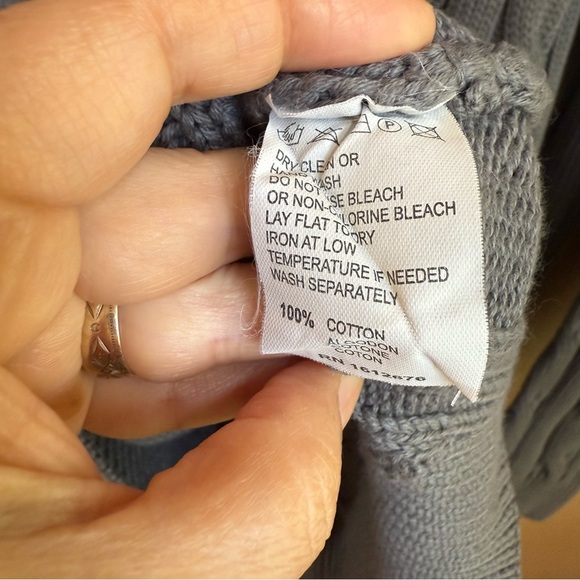 Blumarine Gray Cable Knit Crewneck Sweater Size XXL - Picture 4 of 6